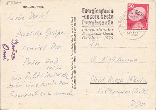 Ansichtskarte Traunreut Luftbild 1979
