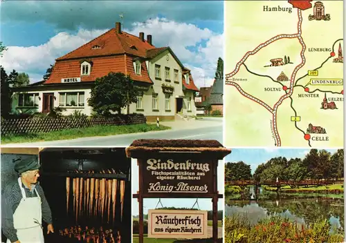 Ansichtskarte Munster (Örtze) Hotel-Restaurant Lindenkrug 1983