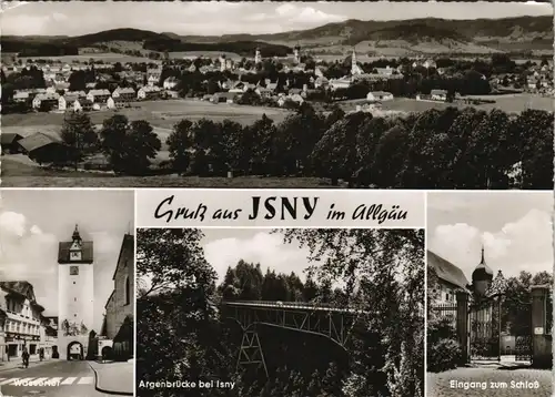 Ansichtskarte Isny Stadt, Straßen 1962