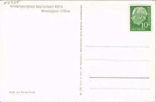 Ansichtskarte Bayrischzell Wildalpjoch im Winter 1958