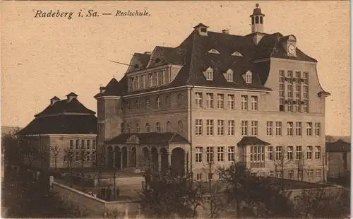 Ansichtskarte Radeberg Realschule 1914