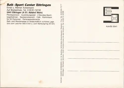Ansichtskarte Ettringen (Eifel) Reit-Sport Center MB 1982