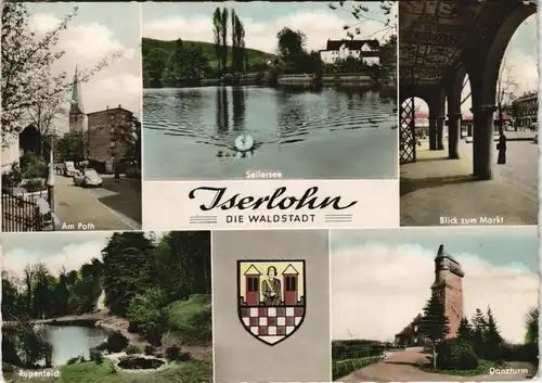 Ansichtskarte Iserlohn Am poth, Markt, Danzturm 1968