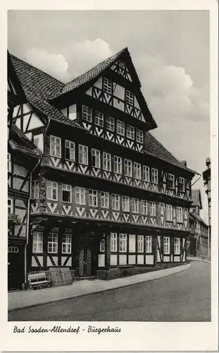 Ansichtskarte Bad Sooden-Allendorf Straßenpartie - Bürgerhaus 1961