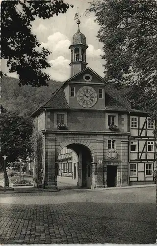 Ansichtskarte Bad Sooden-Allendorf Straßenpartie altes Tor 1955