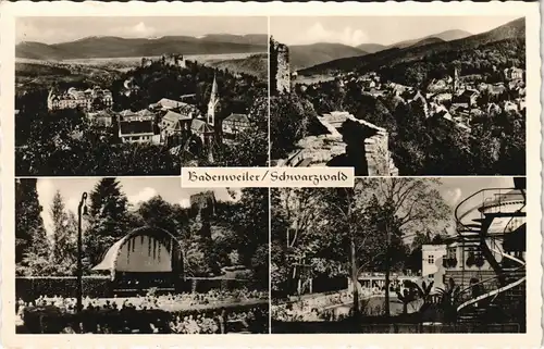 Ansichtskarte Badenweiler Stadt, Konzertmuschel 1936