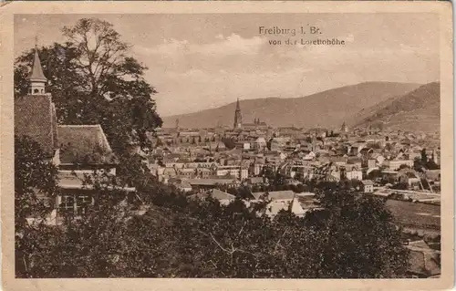 Ansichtskarte Freiburg im Breisgau Stadtblick gel. Feldpost 1917