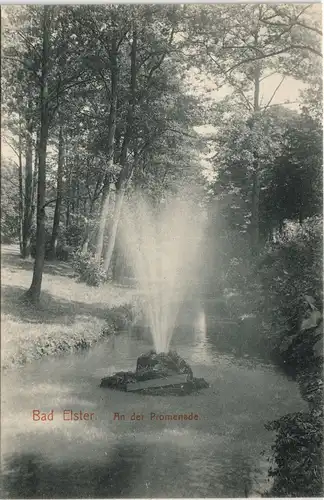 Ansichtskarte Bad Elster An der Promenade 1913