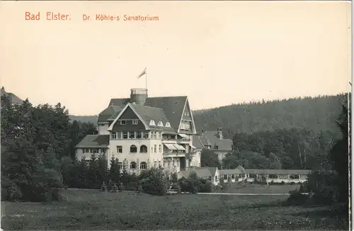 Ansichtskarte Bad Elster Dr. Köhlers Sanatorium 1914