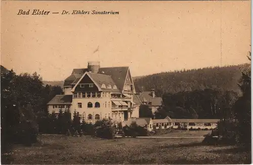 Ansichtskarte Bad Elster Dr. Köhlers Sanatorium 1915