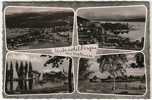 Unteruhldingen-Uhldingen-Mühlhofen Luftbild, Hafen, Phahlbauten 1962
