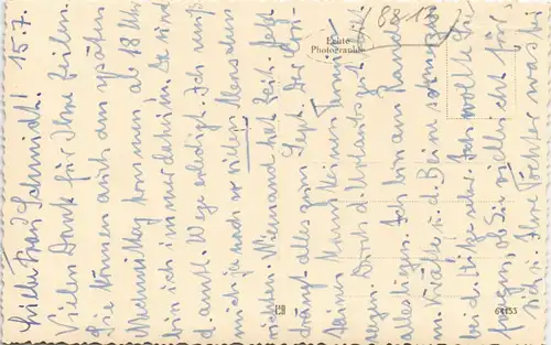 Postcard Haindorf Hejnice Panorama-Ansicht mit Straßen Ansicht 1950