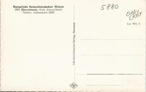 Ansichtskarte Oberrahmede-Lüdenscheid Stadtpartie 1961