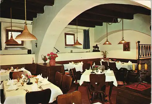 Obermais-Meran Maia Alta Merano Gasthof Restaurant Prantl Gastraum 1980