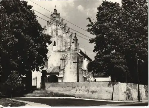 Postcard Brzeziny Gotycki kościół farny z XIV w. Ortsansicht 1969