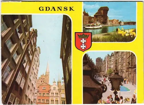 Postcard Danzig Gdańsk/Gduńsk Mehrbild-AK mit Stadtteilansichten 1987