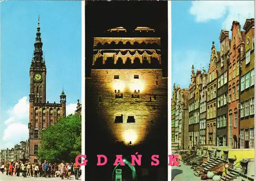 Postcard Danzig Gdańsk/Gduńsk Mehrbild-AK mit Stadtteilansichten 1990