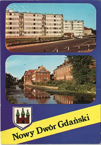Tiegenhof Nowy Dwór Gdański Ulica gen. Władysława Sikorskiego. Nad kanałem 1984