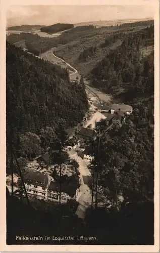 Falkenstein (Bayerischer Wald) Loquitztal i. Bayern, Panorama Ansicht 1930