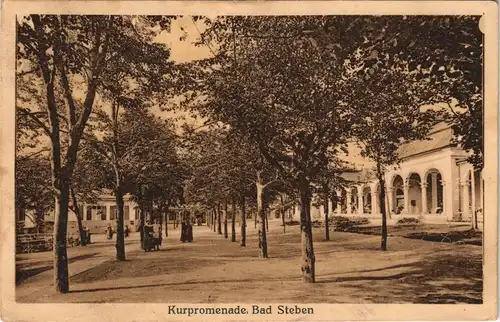 Ansichtskarte Bad Steben Kuranlagen Promenade 1925