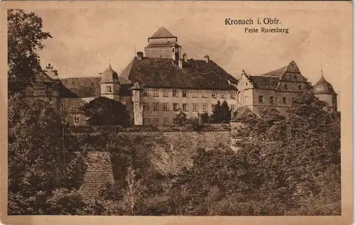 Ansichtskarte Kronach Festung Rosenberg Burg in Oberfranken 1920