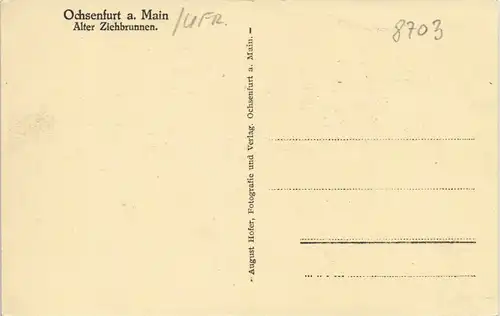 Ansichtskarte Ochsenfurt Alter Ziehbrunnen 1930