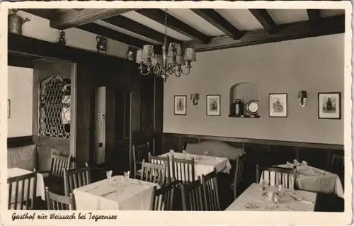 Weissach (Tegernsee) Gasthof Zur Weissach bei Tegernsee, Innenansicht 1960