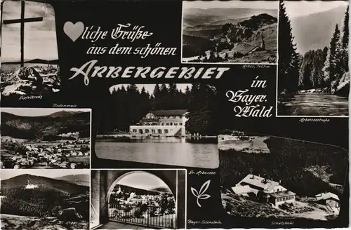 Bayerisch Eisenstein Mehrbild-AK Arber-Gebiet Bayer. Wald mit Arbersee 1965