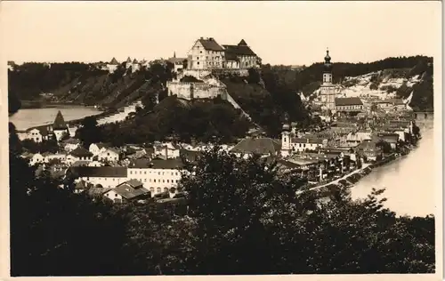 Foto Burghausen a.d.S. Panorama Echtfoto-AK 1930 Privatfoto