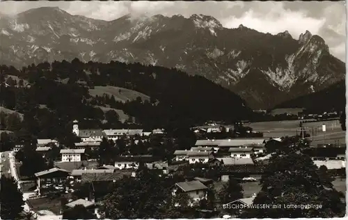 Bischofswiesen Panorama mit Lattengebirge Berchtesgadener Land 1960