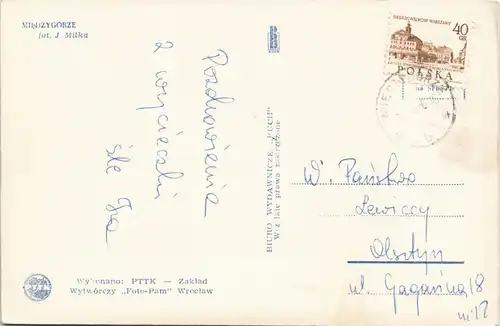 Postcard Wölfelsgrund Międzygórze Stadtteilansicht 1966