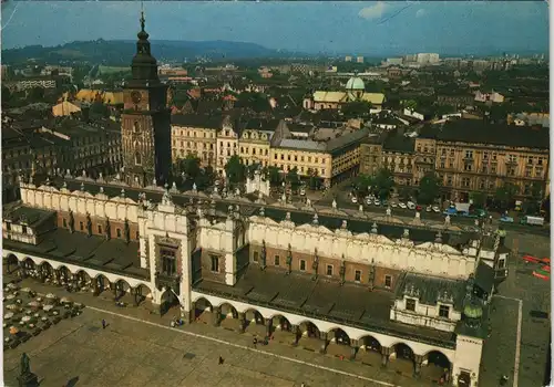 Postcard Krakau Kraków Hauptmarkt Rynek Główny, Panorama Stadt 1977