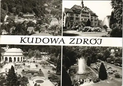 Bad Kudowa Kudowa-Zdrój Mehrbild-AK mit 4 Stadtteilansichten 1973