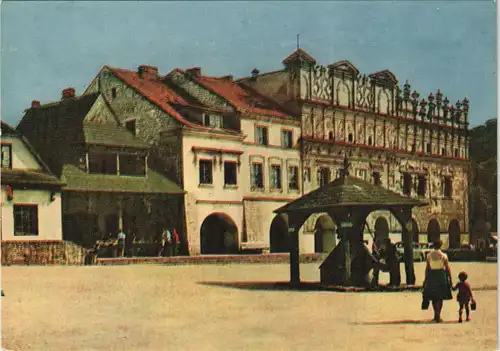 Postcard Kazimierz Dolny Marktplatz, Rynek, The Market Place 1970