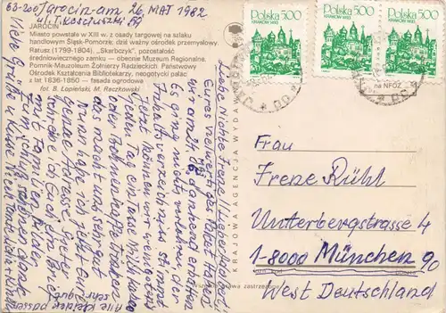Postcard Jarotschin Jarocin Mehrbild-AK Stadtteilansichten 1982