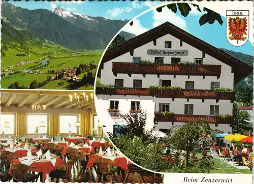 Ansichtskarte Hippach Gasthof Pension ZENZERWIRT Mehrbild-AK 1975