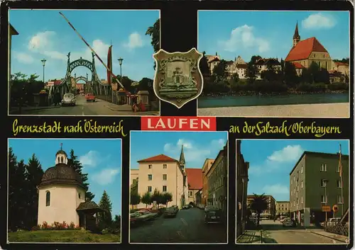 Laufen an der Salzach Mehrbild-AK Straßen, Gebäude, Ortsansichten 1973