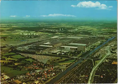 Ansichtskarte Wolfsburg VW Volkswagen-Werk vom Flugzeug aus 1982