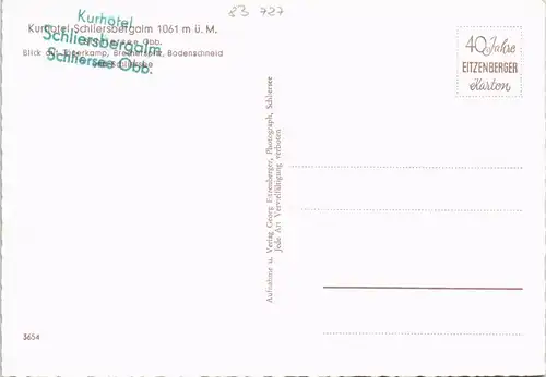 Ansichtskarte Schliersee Kurhotel Schliersbergalm, Panorama 1960
