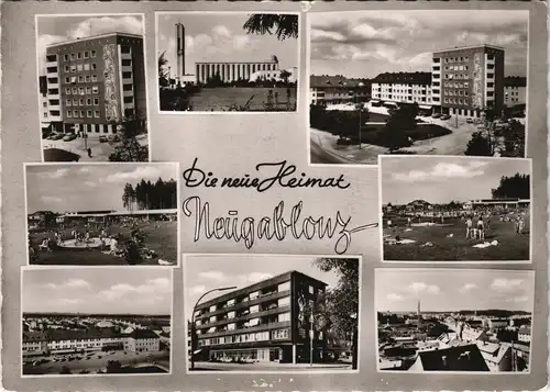Ansichtskarte Neugablonz Mehrbild-AK Ortsansichten, Straßen & Gebäude 1960