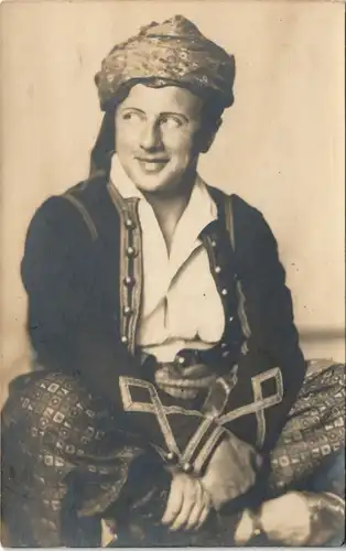 Fotokunst Fotomontagen Porträt-Foto Person mit Turban 1910 Privatfoto