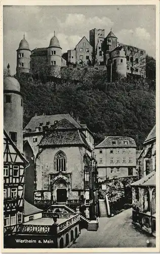 Ansichtskarte Wertheim Stadt Teilansicht 1939