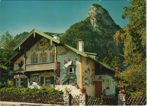 Ansichtskarte Oberammergau Rotkäppchen-Haus, bemaltes Haus 1970