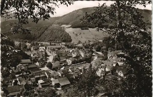Ansichtskarte Wolfach (Schwarzwald) Stadtblick 1954