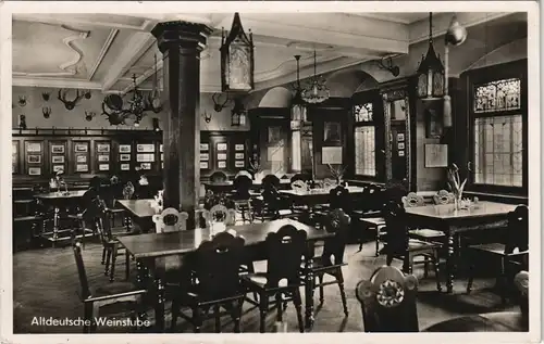 Ansichtskarte Konstanz Gaststube - Hotel Barbarossa 1934