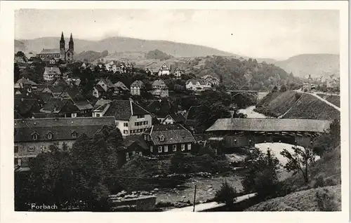 Ansichtskarte Forbach (Baden) Stadt und Brücke 1932