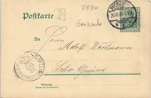Ansichtskarte  Werbekarte Adolf Köhler Gold- und Silberwaren 1906