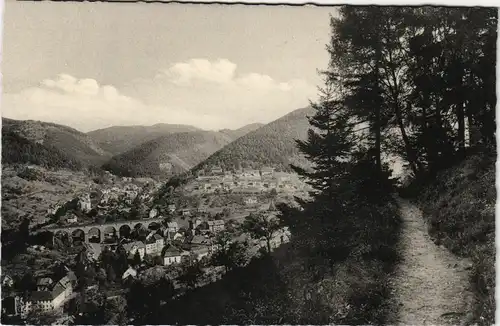 Ansichtskarte Hornberg Partie an der Stadt 1961