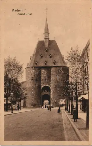 Ansichtskarte Aachen Marschiertor - Straßen 1922