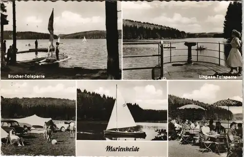 Ansichtskarte Marienheide Gaststätten/Hotels Brucher-Talsperre 1962